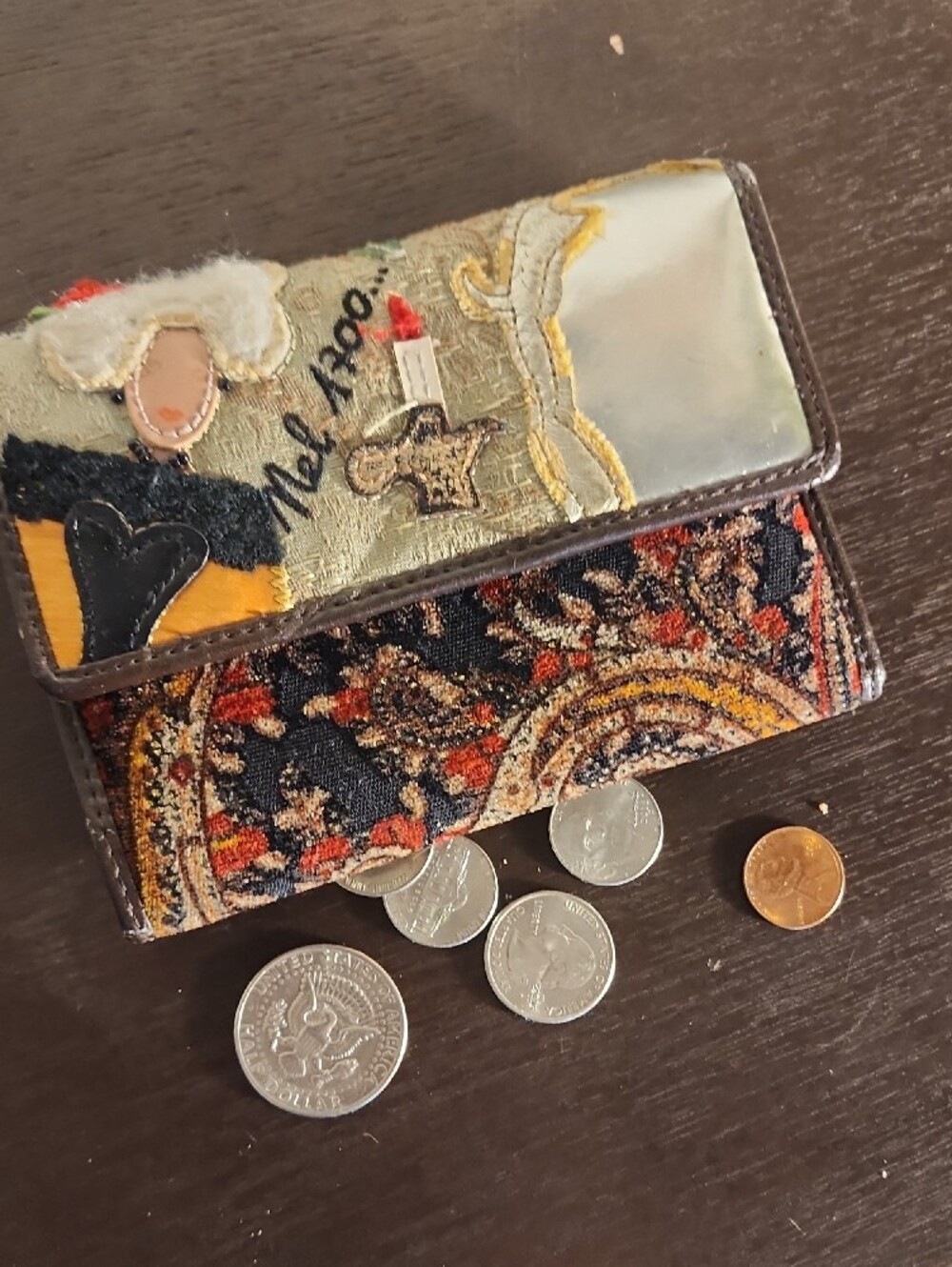 Braccialini Quilted Art Wallet.